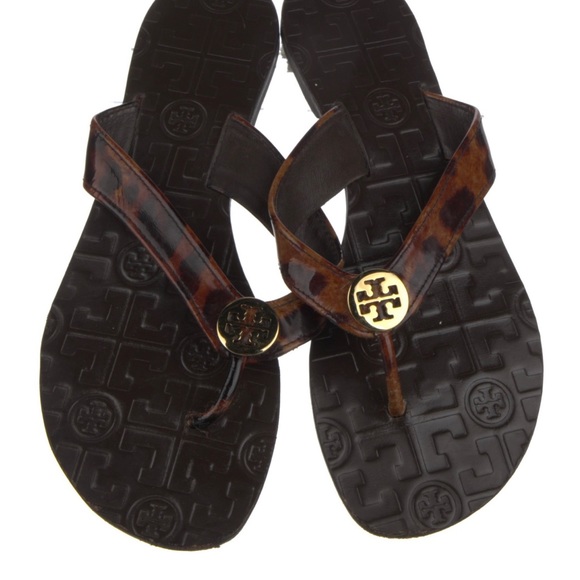 EUC Tory Burch Leather flip flops - Picture 3 of 5